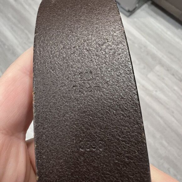 COACH 3896 Mens Leather Belt Brass Buckle Brown Leather 30” - Picture 5 of 5